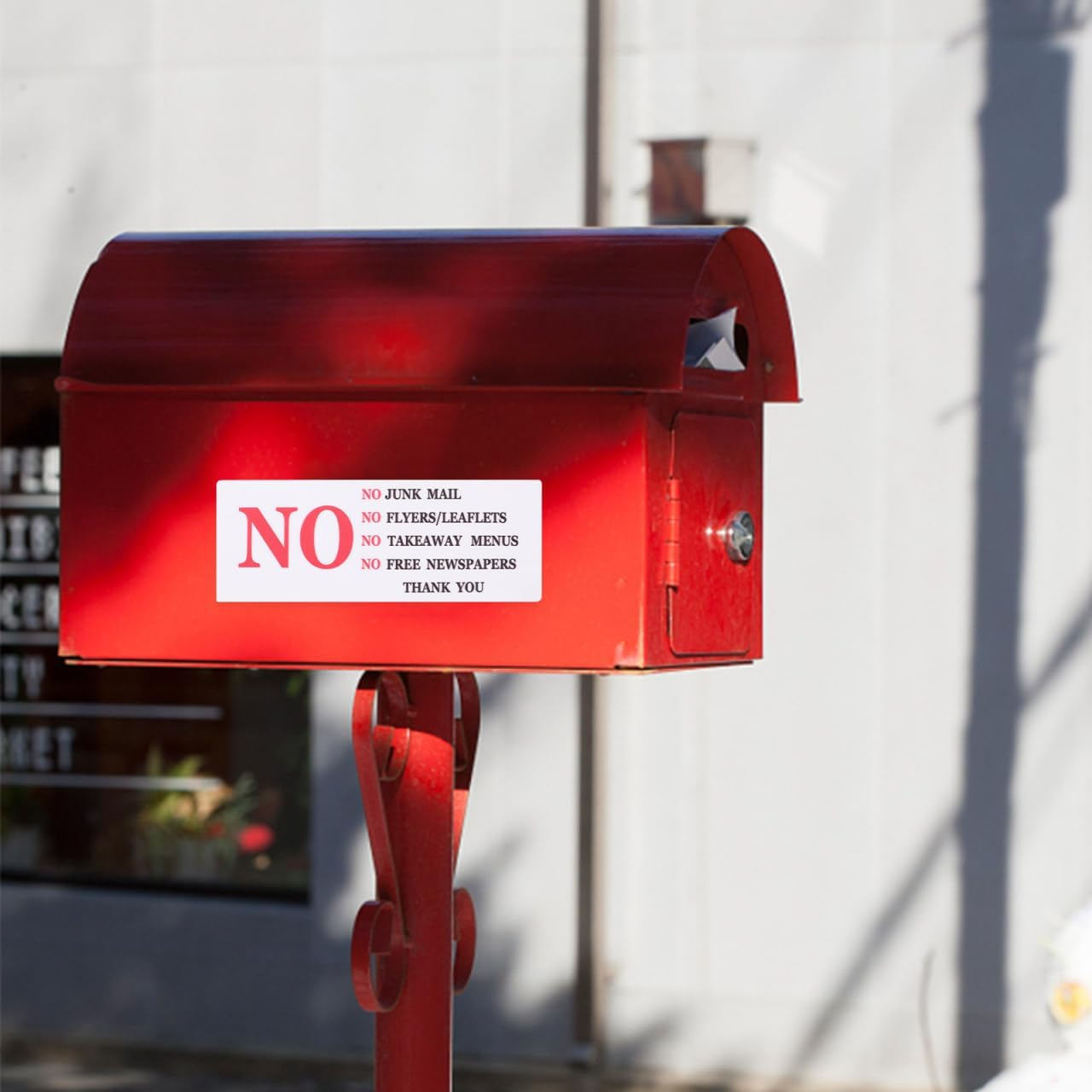 Angoily 2PCS No Junk Mail Sticker for Mailbox Durable Outdoor Decal Message Mailbox Sign for Home and Business No Flyers Sticker, No Advertising Material Sticker image number 4