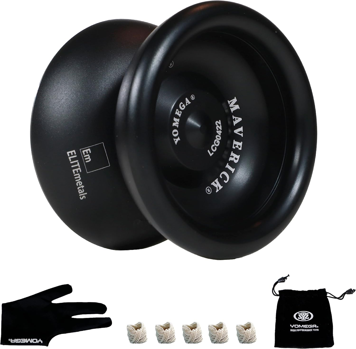 Yomega Maverick - Professional Aluminum Metal Yoyo for Kids and Beginners with C Size Ball Bearing for Advanced Yo Yo Tricks and Responsive Return + Extra 2 Strings & 3 Month Warranty (Black) image number 4