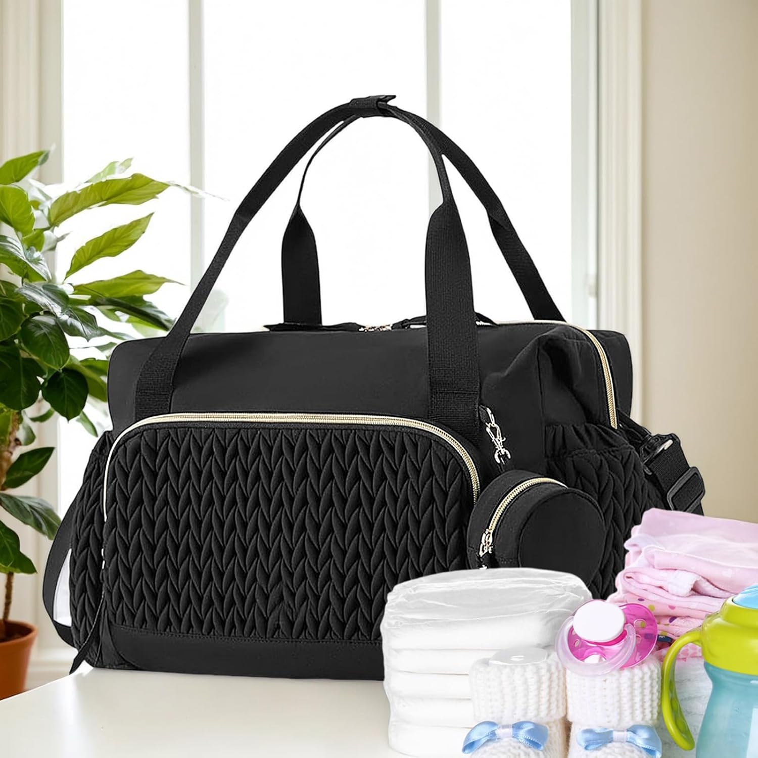 Diaper Bag | Large Capacity Hospital Bag for Labor Delivery - Reusable Travel Accessories, Child Supplies for Home, Travel