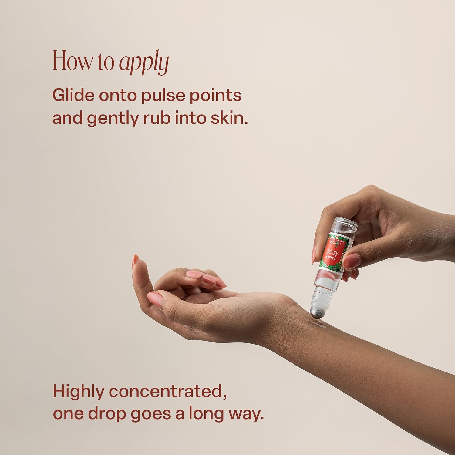 Amber Perfume Oil Roll-On &ndash; Long Lasting Alcohol Free Amber Oil Perfume for Women and Men, Essential Oil Based Fragrance, Clean Vegan Body Oil Roll On, 10 Ml / 0.33 Fl Oz image number 2