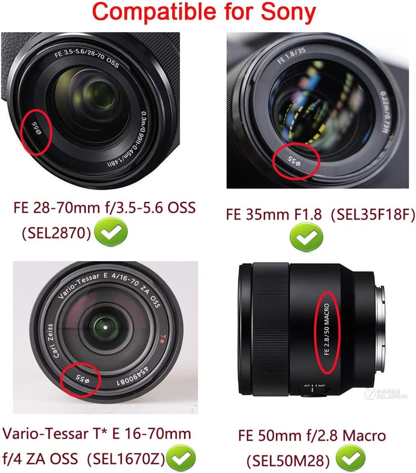 55Mm Lens Cover Cap Compatible for Nikon D3500 D5600 Kit AF-P 18-55Mm Lens (2 Pack) image number 4