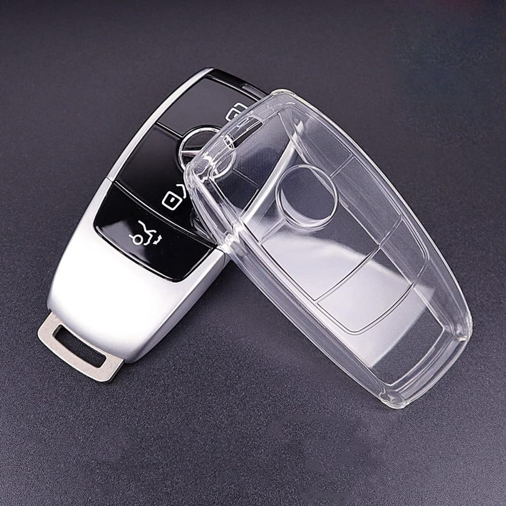 IUIU Key Fob Cover Smoked Color, Black Fob Protector, Premium TPU Case Compatible with BMW 1 2 3 5 6 Series, X1 X2 X3 X5 X6 X7