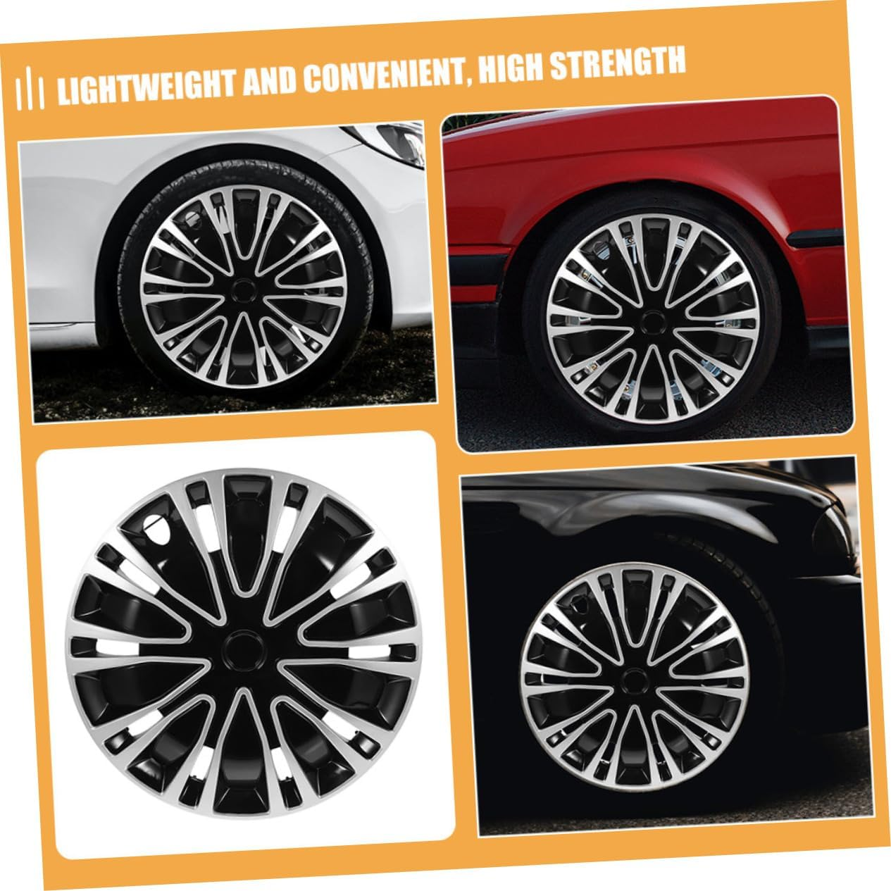 BUGUUYO 2Pcs Decorative Hub Caps for Car Wheel Covers Automotive Rims Accessories