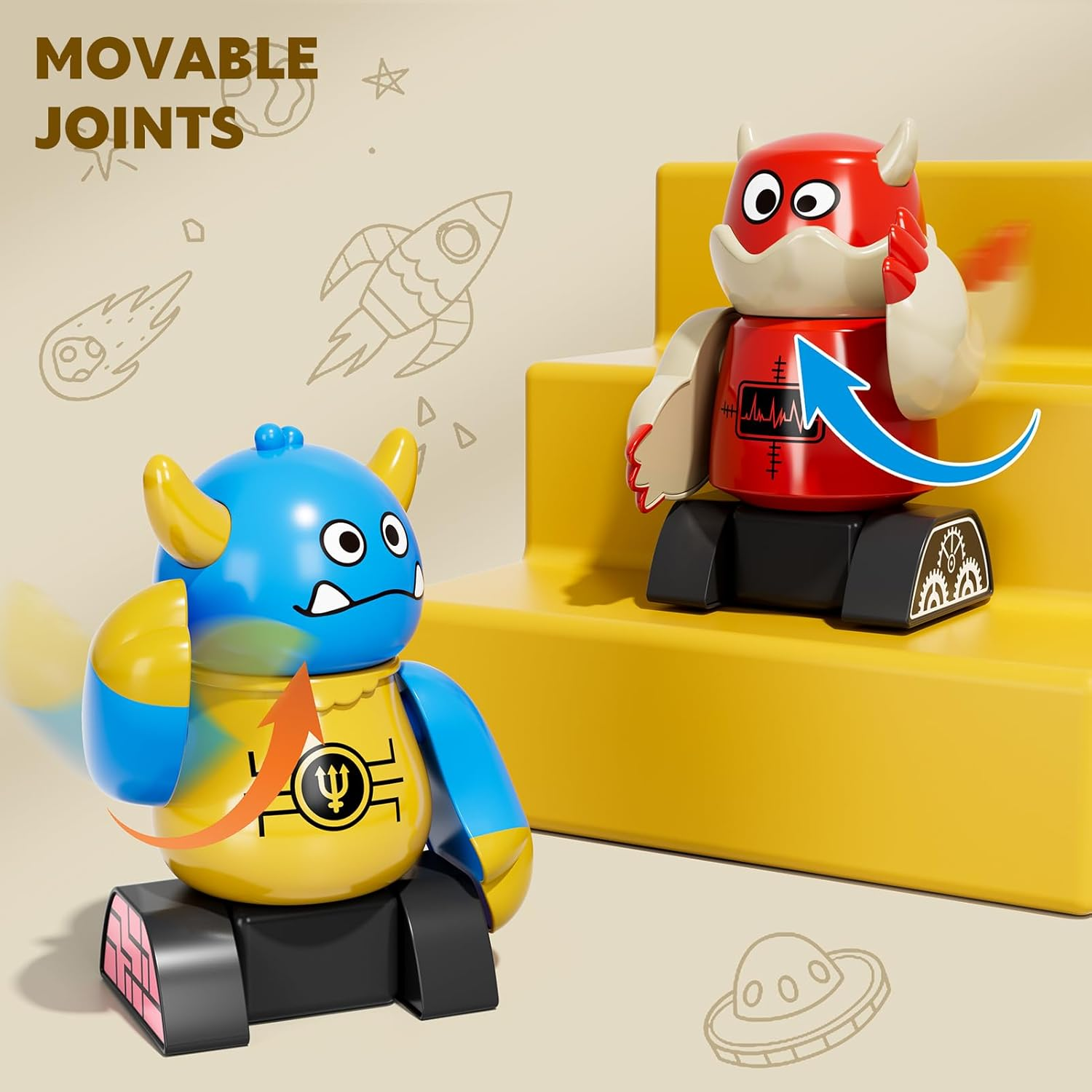 JUKUDAHU Magnet Robot Toy for Kids 3-5 Years Old - Magnetism Toys Stacking Blocks Playset with Storage Box, Educational Preschool Learning Toys for Boys Age 3-6, Christmas and Birthday Gifts image number 5