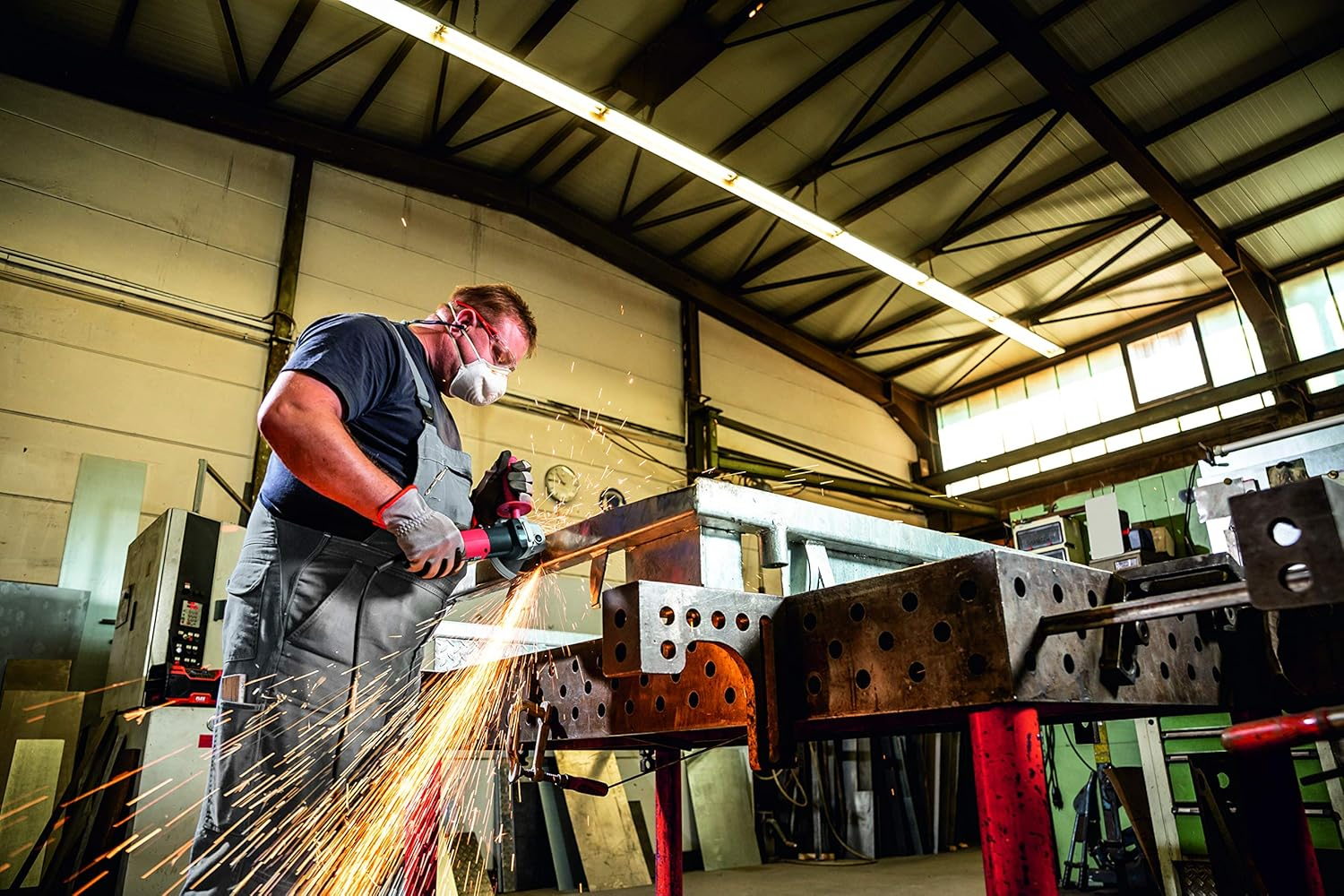 Flex 495255 Angle Grinder L 13-10 125-EC (1300 Watt, Grinder with Additional Handle, Idle Speed 10,000 /Min, Tool Holder M 14, Max. Sanding Body Diameter 125 Mm) image number 2