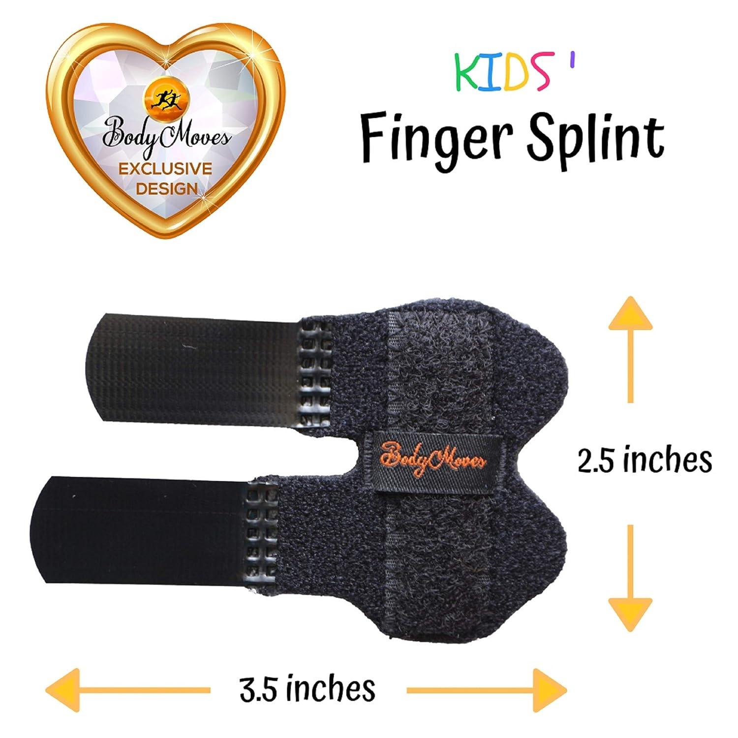 Bodymoves Finger Splints for Teens and Little Pinky Mallet Broken Trigger Finger Post Operative Care (Midnight Black) image number 5