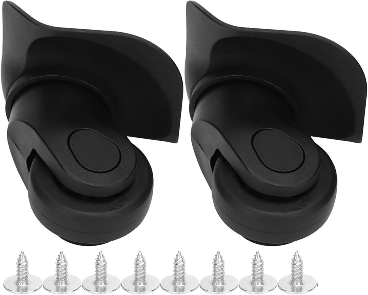 A Pair Luggage Replacement Wheels, Black Suitcase Single Row Wheel, Universal Luggage Replacement Outdoor Supplies, Silent Quiet Practical Wheel, Easy to Install Wheel for Travel image number 5