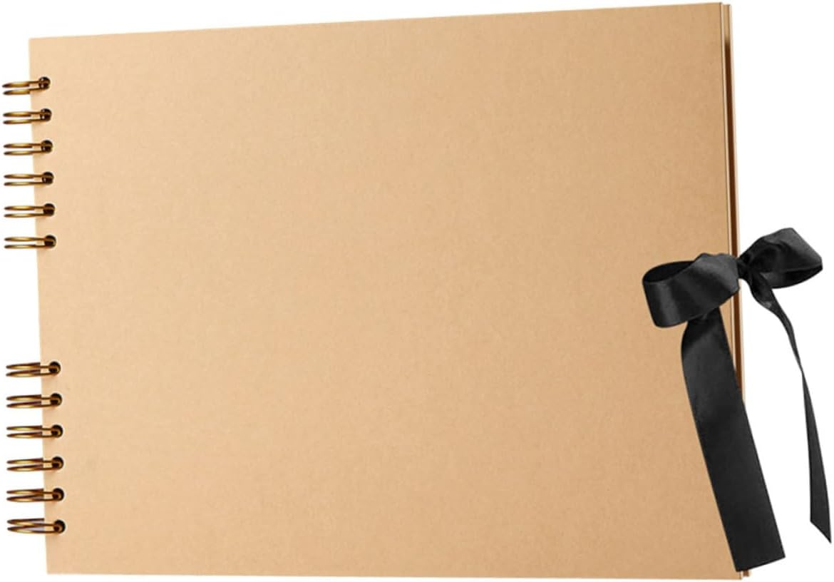 Cabilock DIY Photo Scrapbook Album Handmade Travel Photo Book for Vintage Design with Craft Supplies Cover for Memorable Moments image number 1