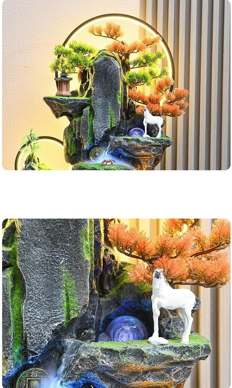 Outdoor Fountain Large Feng Shui Floor to Ceiling Circular Water Landscape Decoration Balcony, Office Entrance image number 4