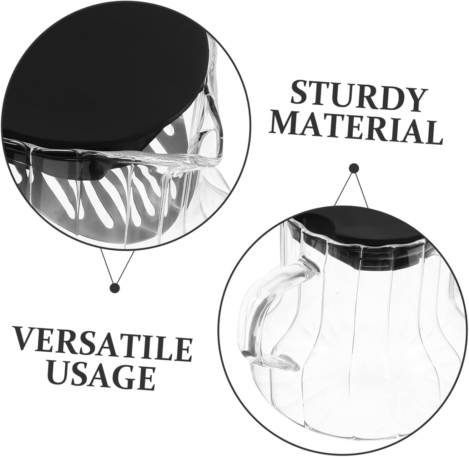 WATIIFUFU Coffee Pot and Teapot Glass Pitcher Lid Vertical Stripes for Daily Use Special Occasions Espresso Machine Pot Carafes Glass Water Kettle Maker Carafes Tea Kettle Steeper image number 5