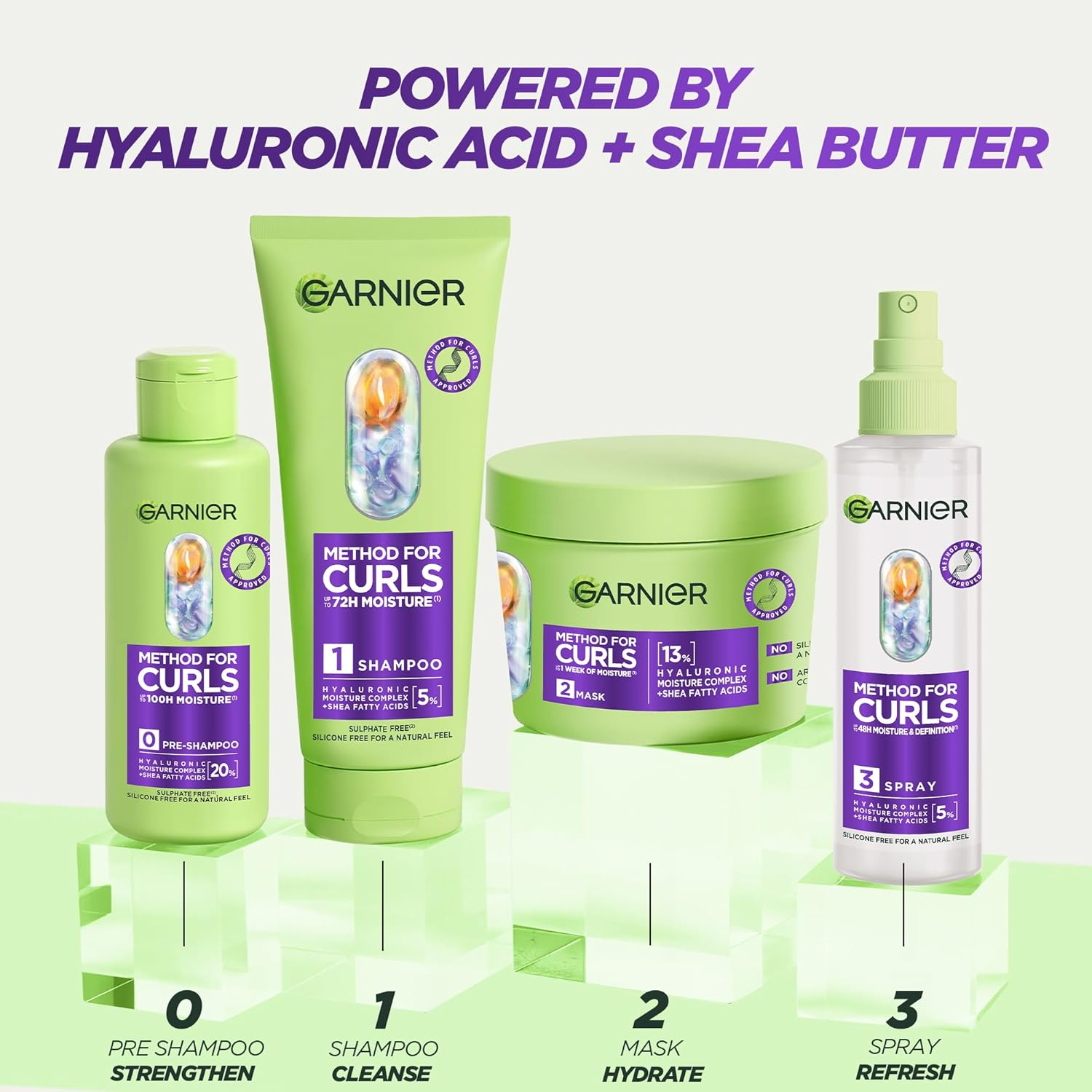 Garnier Method Deep Care Mask for Curls, up to 7 Days of Moisture and Curl Definition. Designed, Tested and Approved on All Curl Types, Including Type 4 Curls and Coils image number 5