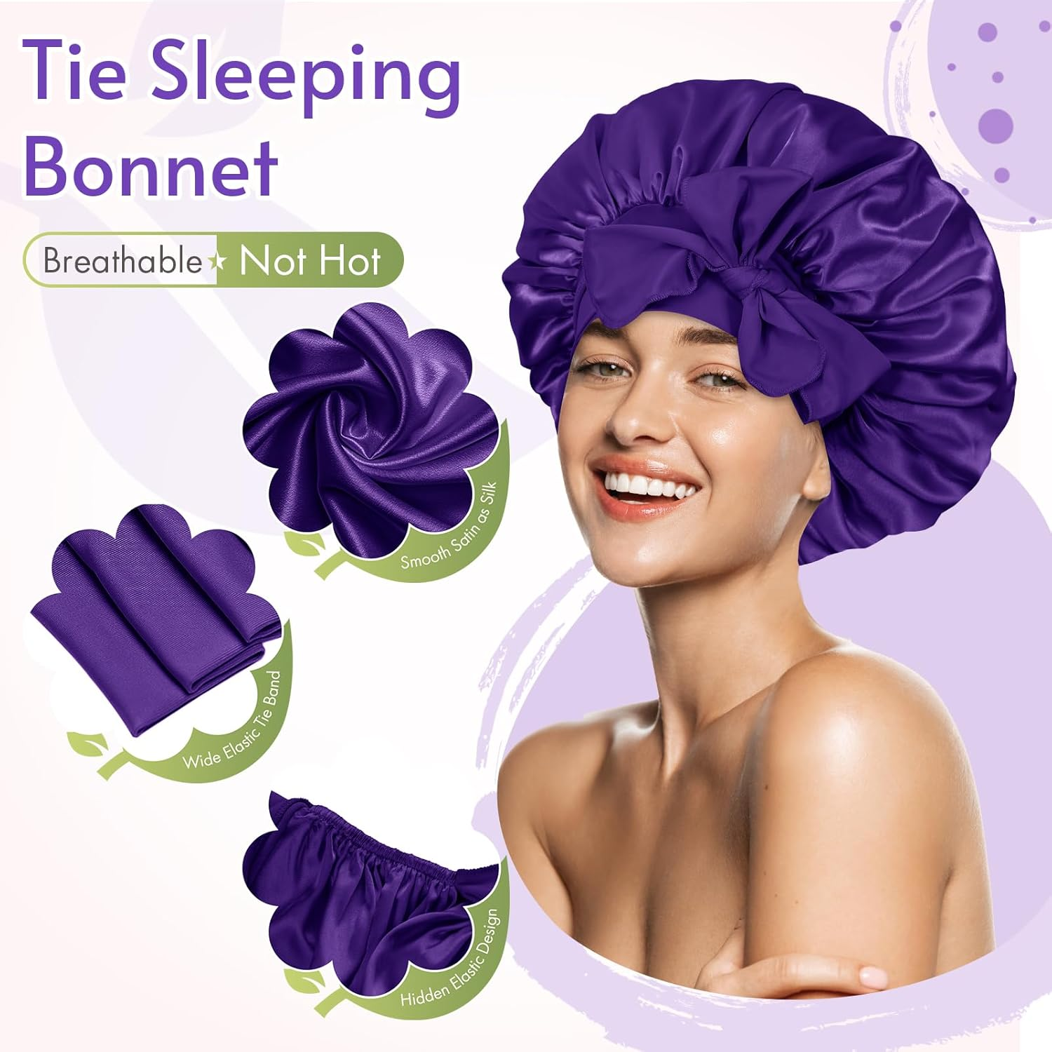 Silk Bonnet for Sleeping Satin Bonnet Hair Bonnet Braid Bonnet