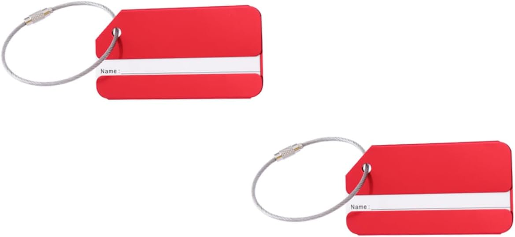 Sosoport 10Pcs Aluminum Luggage Tag for Travel Suitcase Fashion Baggage Tag Handbag Name Function for Suitcase and Travel Bag Identification image number 4