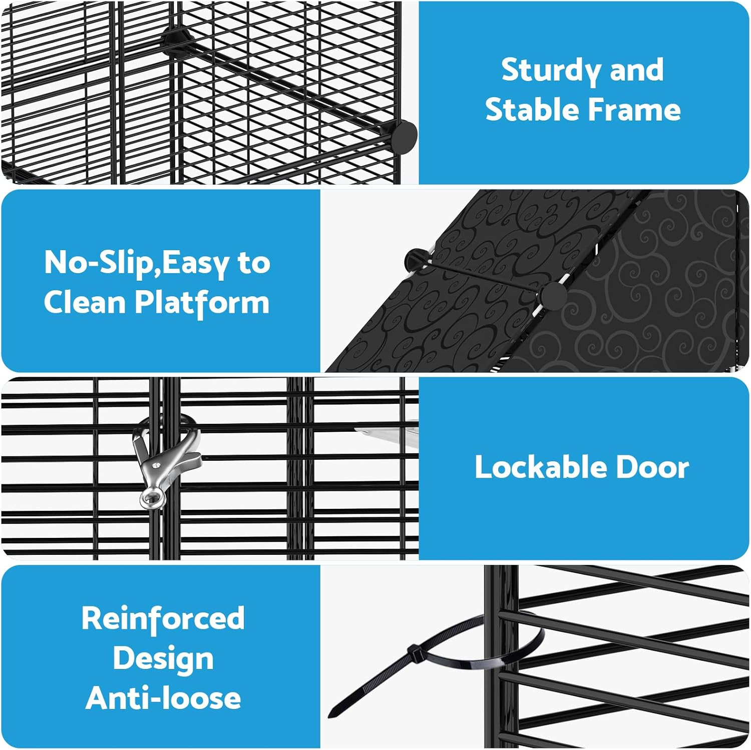 Advwin 160Cm Flight Bird Cage, Roof Top Metal Birdcage with Slide-Out Tray and Perches, Small Parrots Birdcage for Cockatiels Budgies Lovebirds Canaries Pigeons image number 2