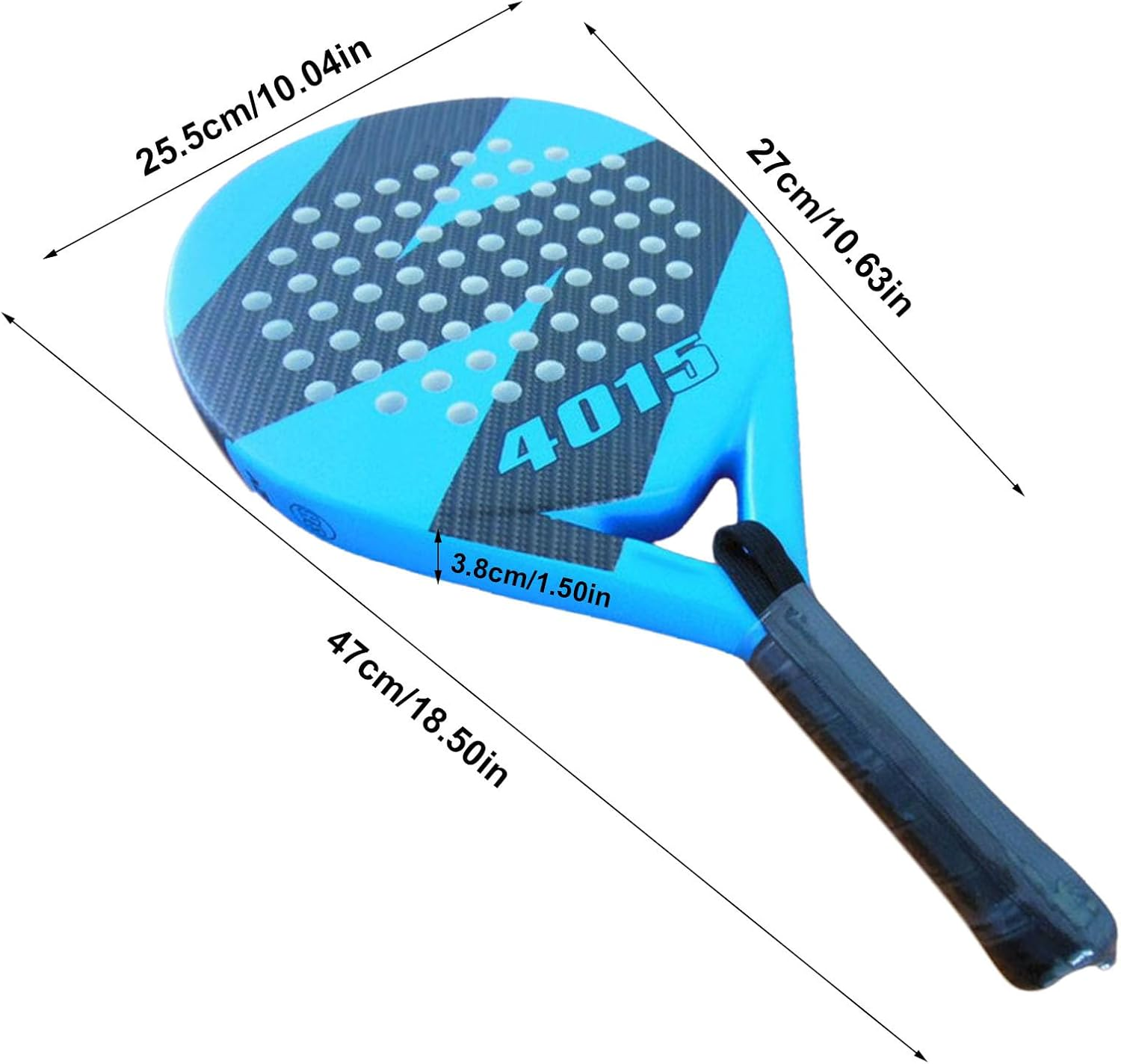 Paddle Tennis Rackets,Pop Carbon Fiber Paddle Tennis Rackets - Lightweight Carbon Fiber Noise Paddle Anti-Shock EVA Racket image number 1