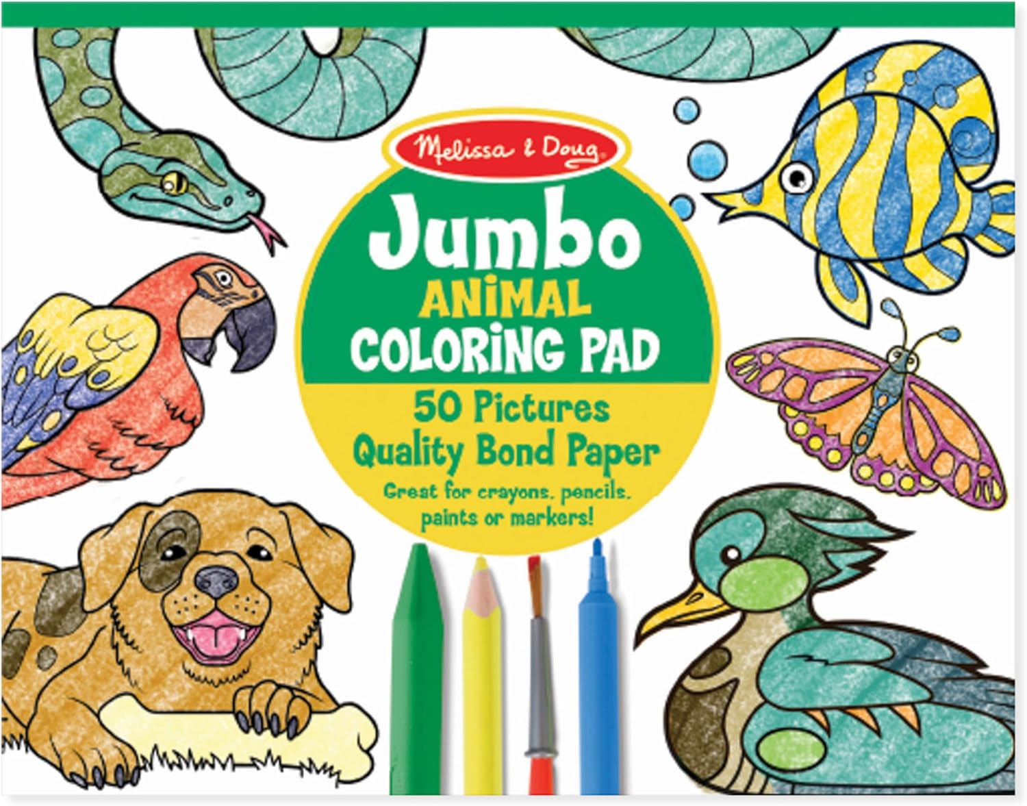 Melissa and Doug - Jumbo Colouring Pad - Animals image number 2