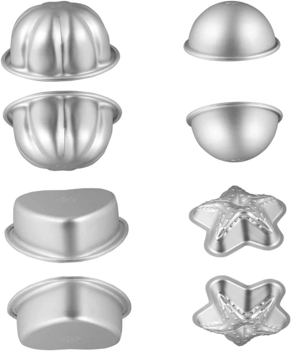 BELLIFFY 4Set DIY Baking Molds Aluminum Alloy Bath Bomb Molds for Boys and Girls image number 2