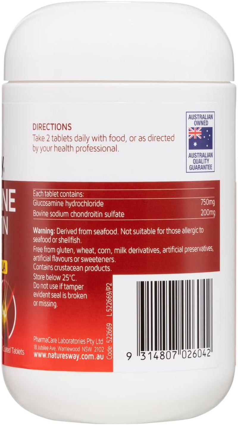 Nature'S Way Glucosamine and Chondroitin Film Coated 90 Tablets image number 1