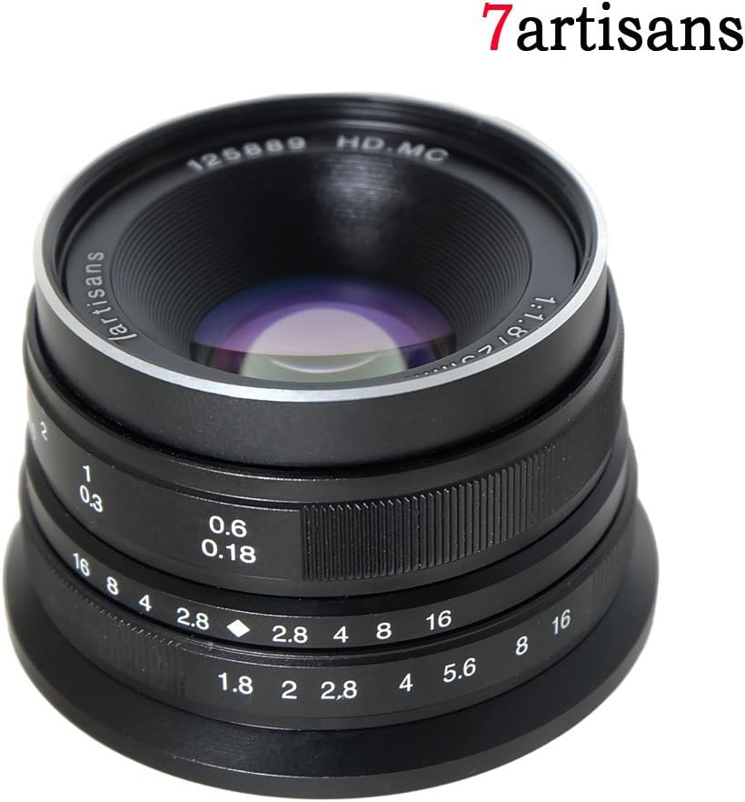 7Artisans 25Mm F1.8 APS-C Wide -Angle Manual Focus Lens for Sony Emount Cameras like A7 A7II A7R A7RII A7S A7SII A6500 A6300 A6000 A5100 A5000 EX-3 NEX-3N NEX-3R NEX-F3K NEX-5 NEX-5N (Black) image number 6