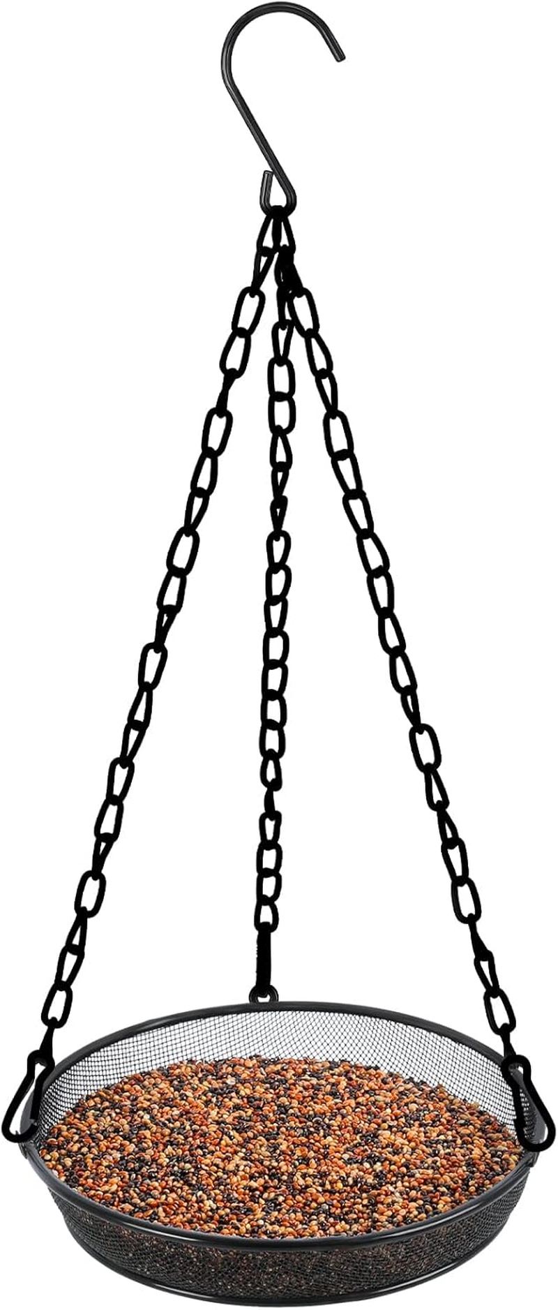 Gtongoko Hanging Bird Feeder Tray, Metal Mesh Platform Feeders for Birds, Outdoor Garden Decoration for Attracting Birds image number 5