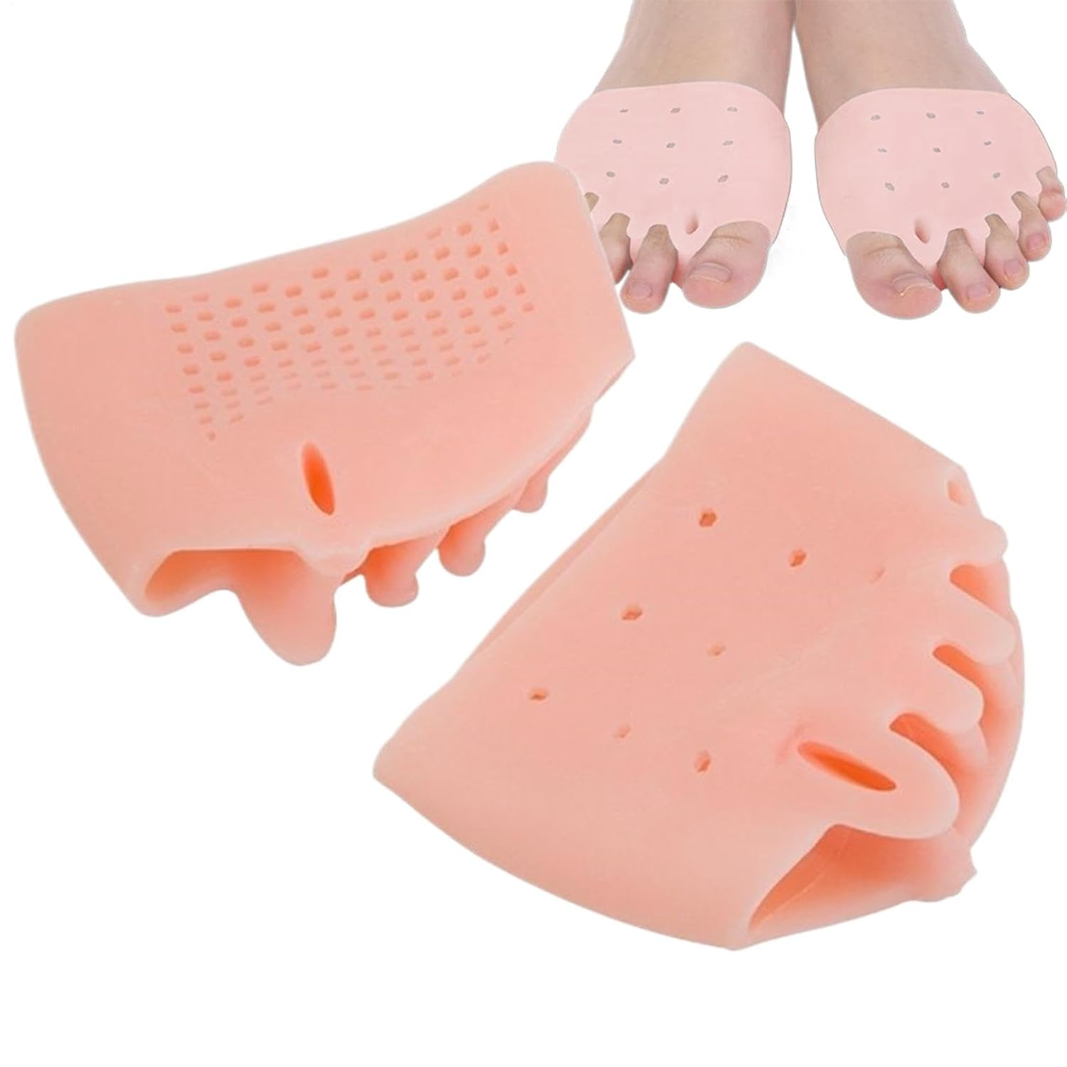 Toe Spacers for Feet | Foot Separators to Correct Bunions | Soft Women Metatarsal Cushion Toe Separators for Walking, Running, Yoga, Fitness image number 5