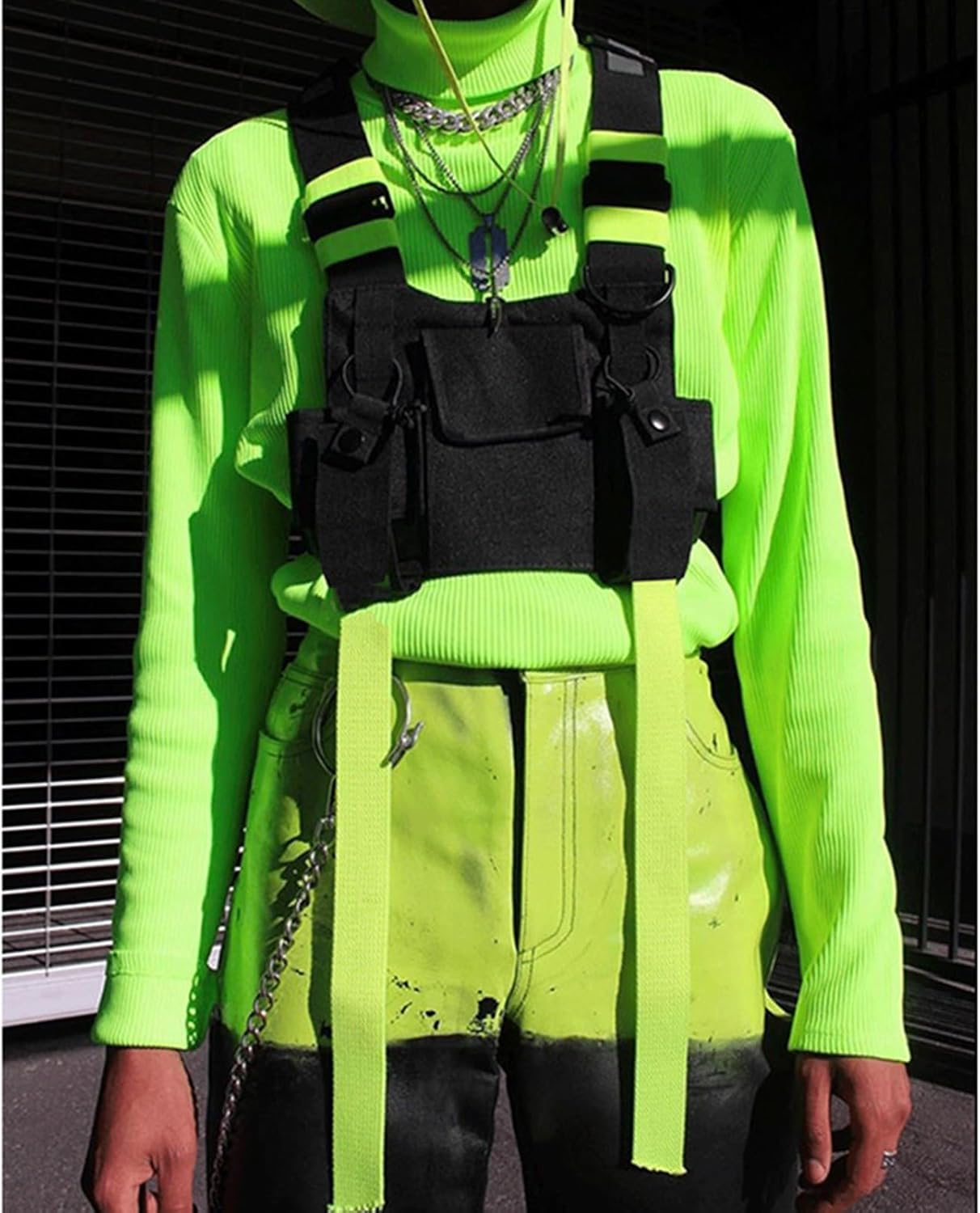 Maizoon Multifunctional Unisex Chest Bag Reflective Vest Two-Way Radio Talkie Hands-Free Suitable for Running and Hiking