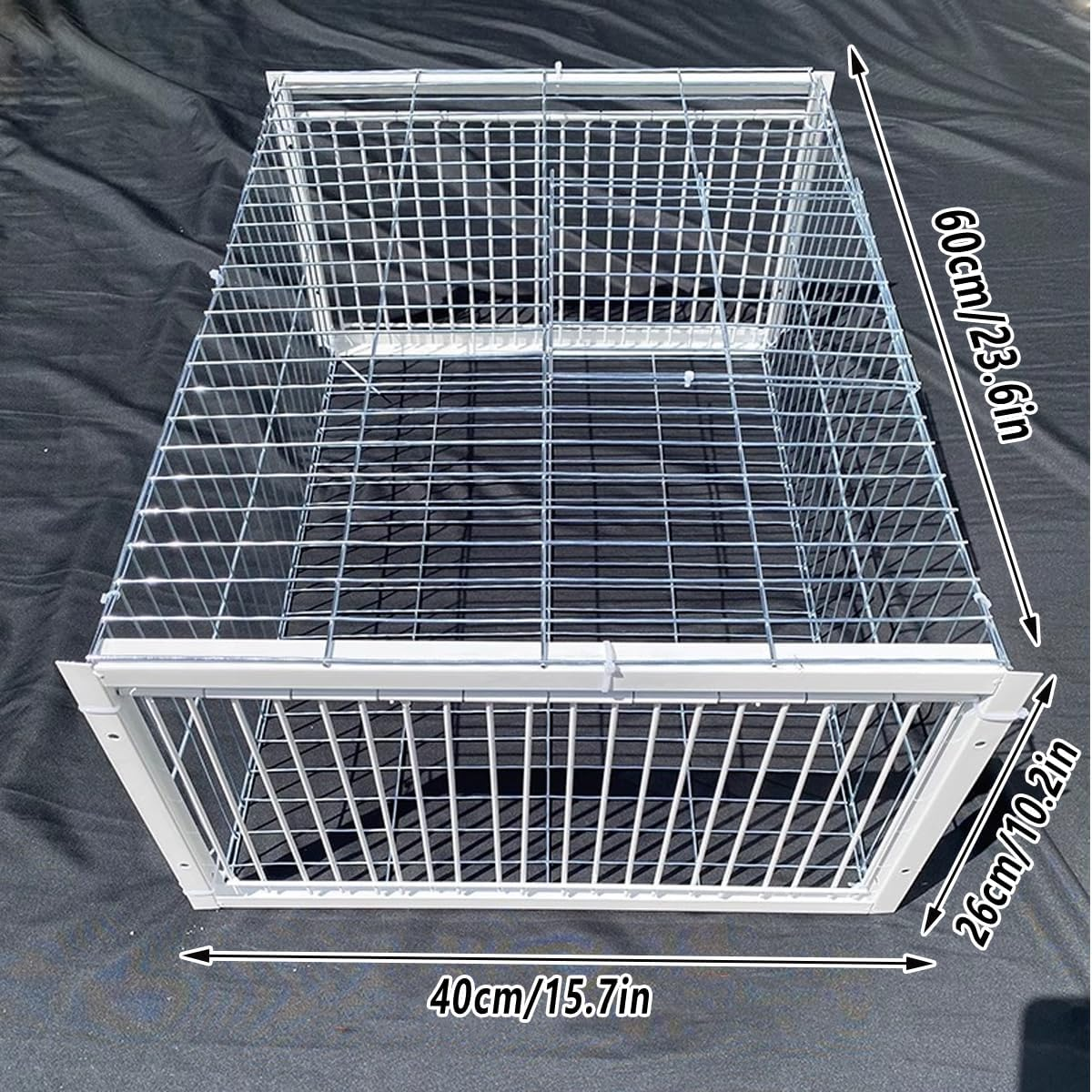 AIMALL 40X26X60Cm (15.7X10.2X23.6Inch) Thickened Pigeon Cage, Encrypted Spacing Design with Skylight & Top Door, Automatic Pigeon Collection for Outdoor Use, Backyard & Garden
