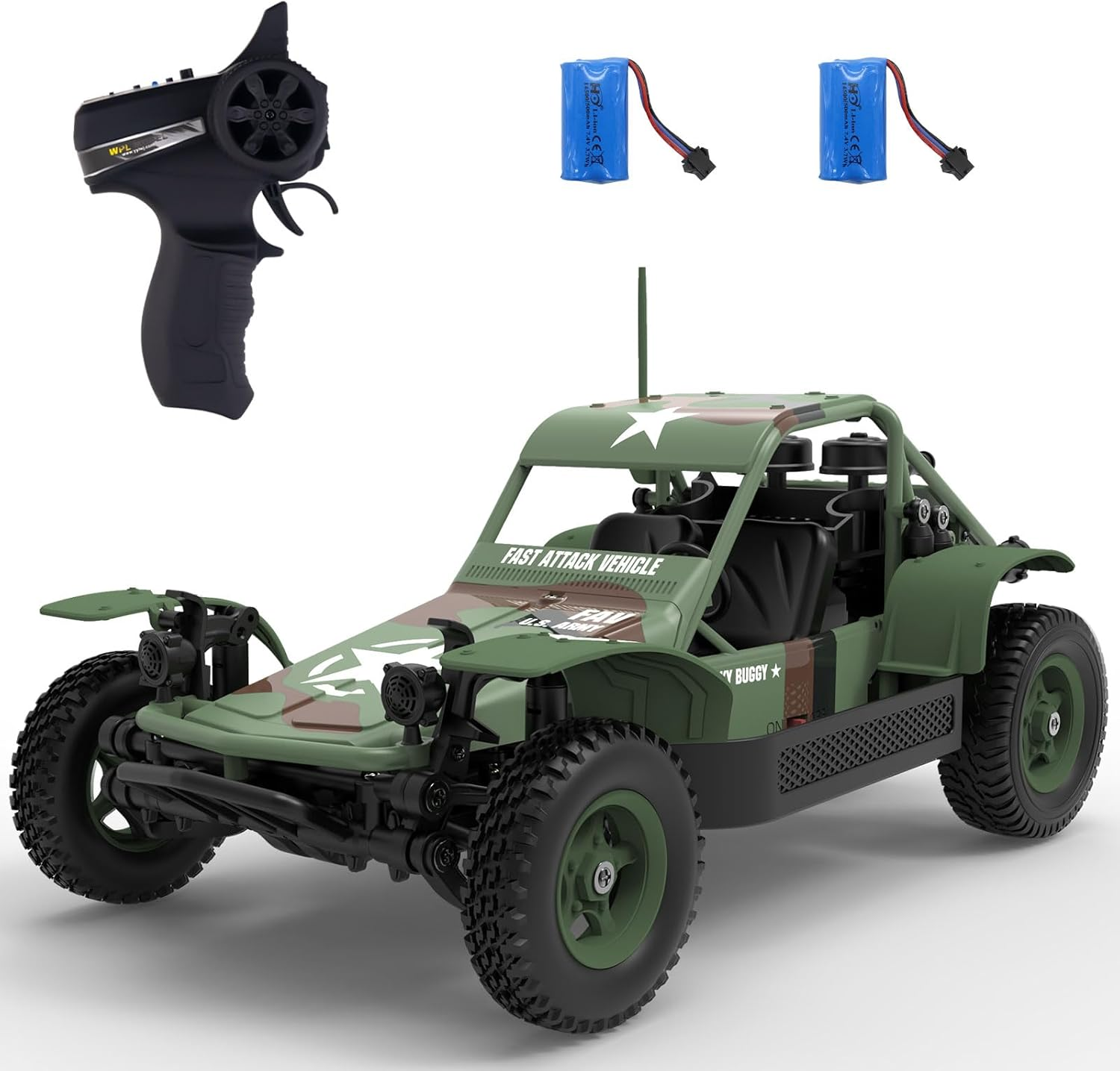 Spobot RC Car Military Truck 4WD Off-Road Army Tactical Vehicle Remote Control Truck with Lights Drift Cars Kids Hobbytoy
