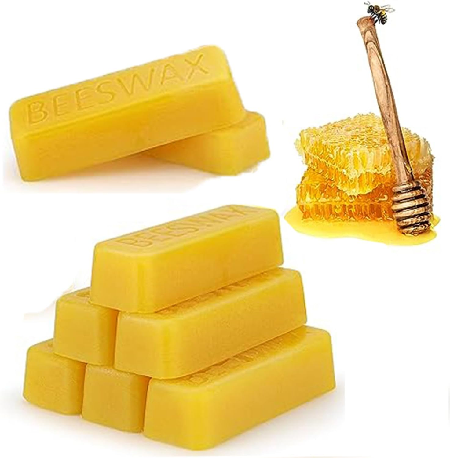 Tooget 36Pcs Yellow Beeswax Bars, Natural Beeswax Block Bees Wax Pure Bar Wax for Candle Making, Skincare, Furniture Polish, DIY Crafts - 40 OZ image number 2