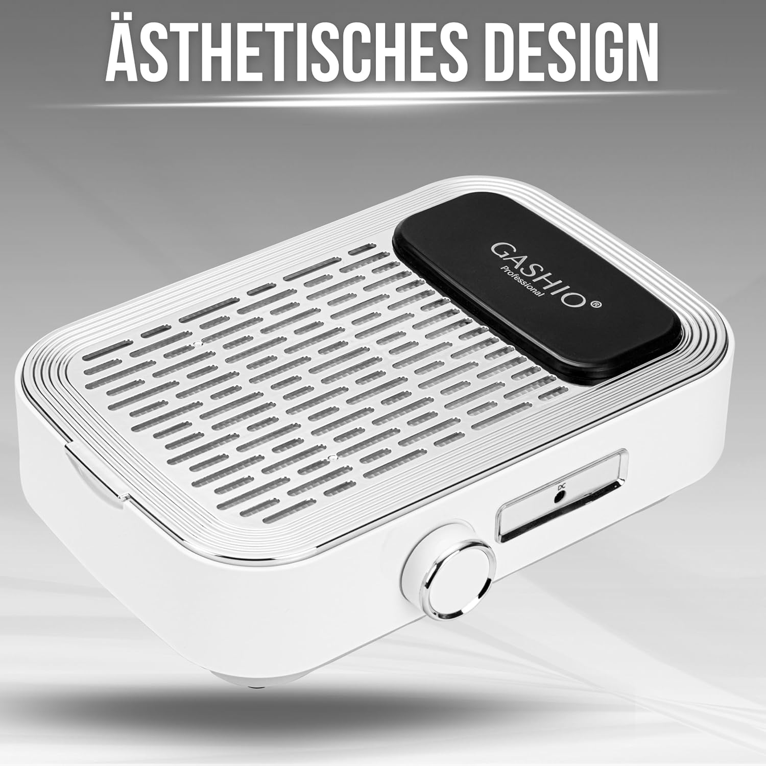 Nail Vacuum Cleaner Professional 80 W Power Regulation Nail Vacuum Cleaner for Acrylic Nails, Gel Nails, Powerful Nail Vacuum Cleaner for Manicure Pedicure White HEPA Reusable Filter