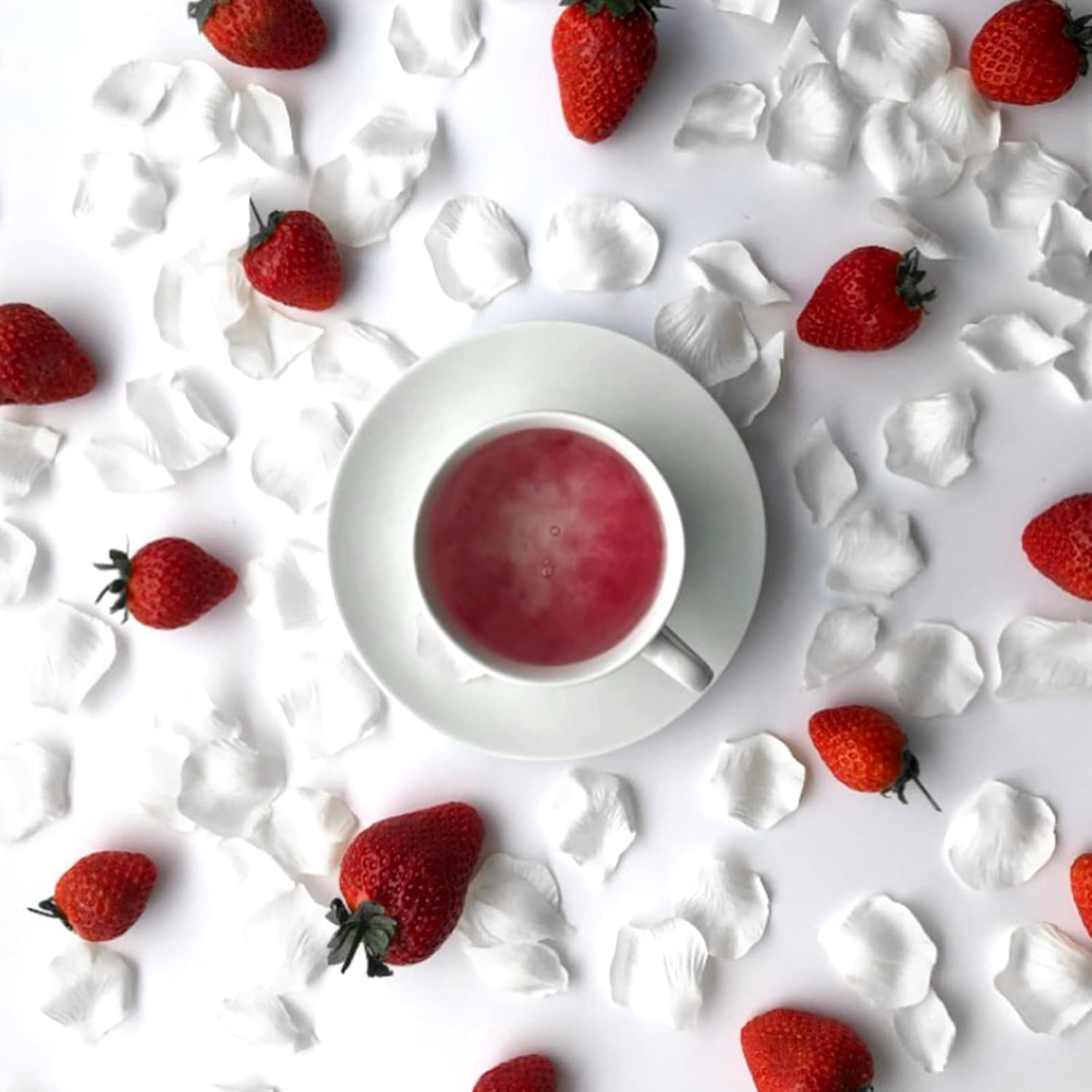 OWLKELA 2000Pcs White Rose Petals, Artificial Flowers, Silk Flowers, Romantic Decoration for Valentine'S Day, Wedding, Christening, Birthday, Romantic Atmosphere - Red image number 5