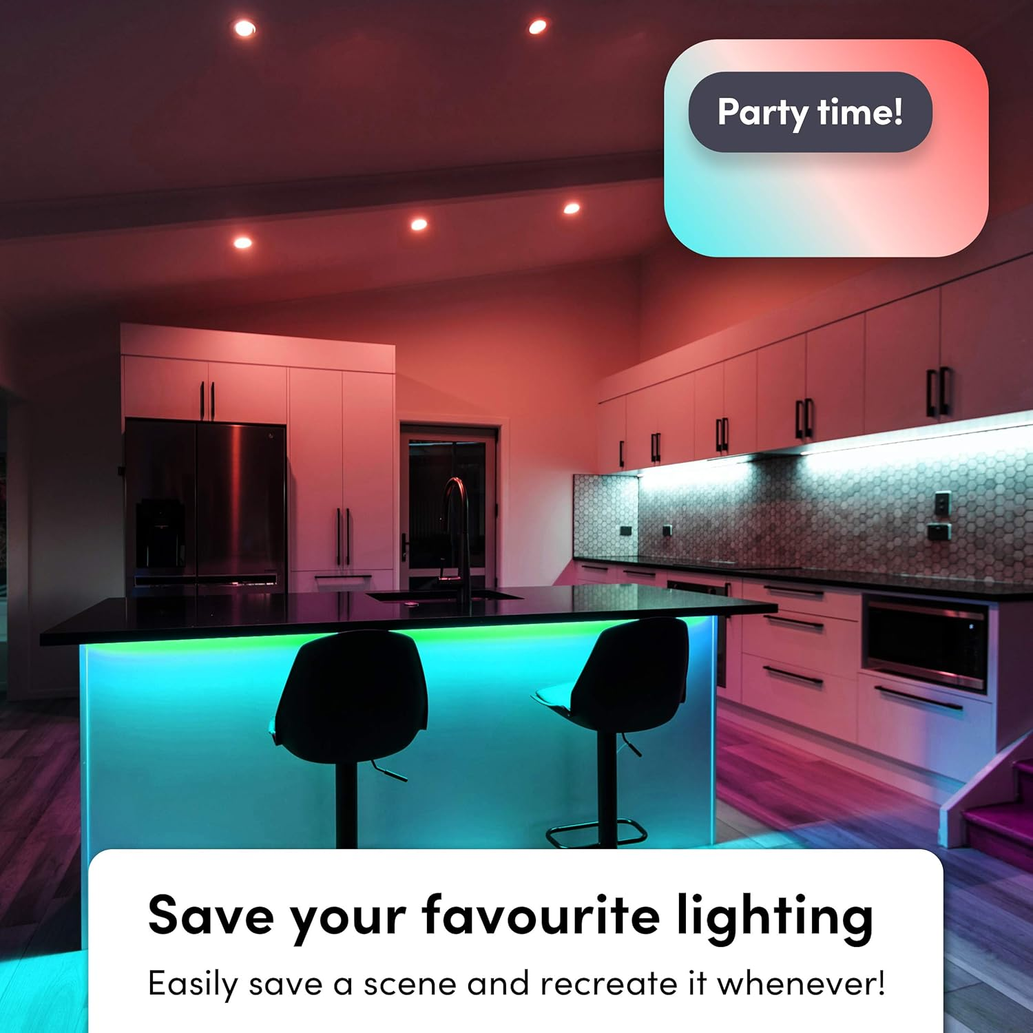 LIFX Lightstrip 2M, Wi-Fi Smart LED Light Strip, Full Colour Zones with Polychrome Technology, No Bridge Required, Compatible with Alexa, Hey Google, Homekit and Siri, White (LZ3SK2MAU) image number 2