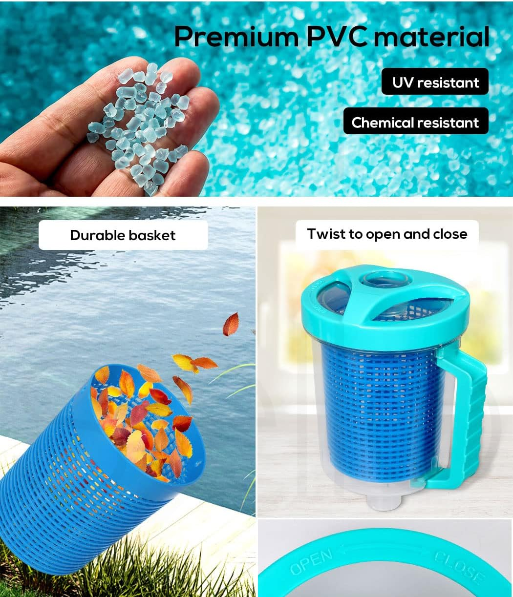 Traderight Pool Leaf Canister Catcher for Pool Vacuum with Mesh Basket, Leaf Canister/Leaf Trap Suction Catcher Cleaner Fits for Hayward, Zodiac, Pentair Pool Cleaner(&lrm;26 X 18 X 16.5 Cm) image number 5