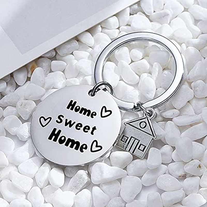 Home Sweet Home Keychain - House Warming Present for New Home Couple or Friend - Real Estate Closing Gifts image number 2