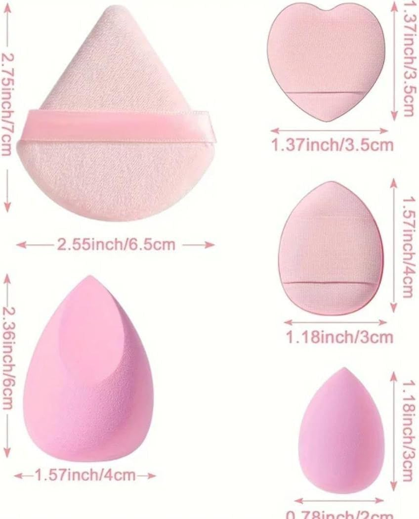 Multi Colored Mini Beauty Blender Sponges Set, 14Pcs Multi-Colored Makeup Sponges Sets,Makeup Sponge Blender Sponge Set for Liquid, Cream, Pink image number 4