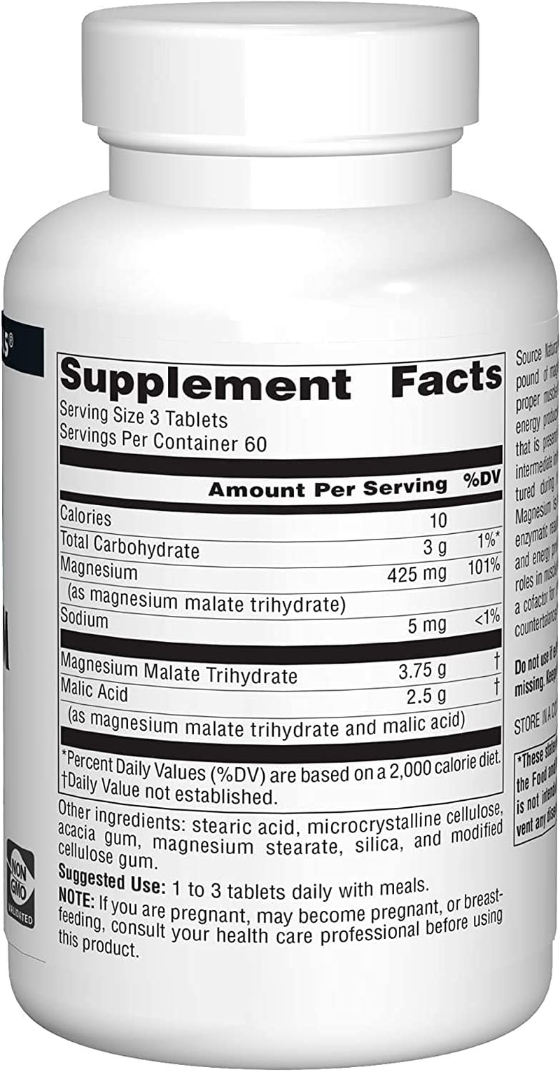 Source Naturals Magnesium Malate 3750MG 180 Tablets by Source Naturals