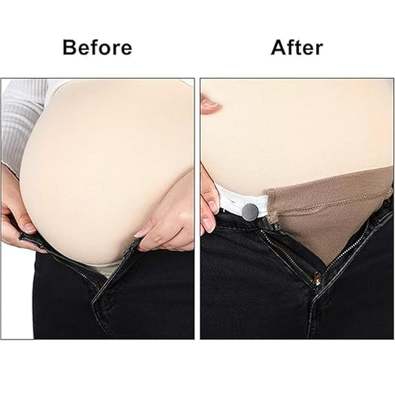 Adjustable Maternity Pants Button Extender, 8Pcs Maternity Pants Adjustable Pant Button Elastic Waistband Extender, Waist Elastic Pant Button Extenders Pregnancy Stretch Band for Pregnancy Women image number 2