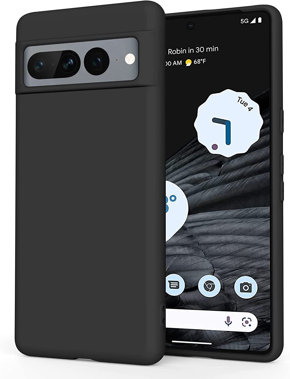 Silicone Case for Google Pixel 7 Pro Case(2022), Ultra Thin Flexible Premium Rubber Full Body Protection Anti-Fingerprint Dust-Proof Shockproof Anti-Scratch Wireless Charging for Google Pixel 7 Pro 5G Cover