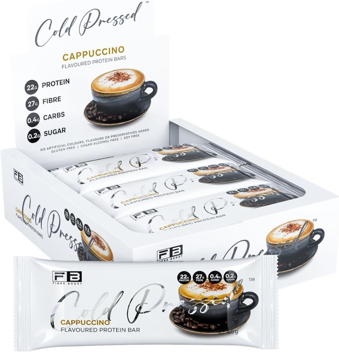 Fibre Boost Cold Pressed Cappucino Flavoured Protein Bar