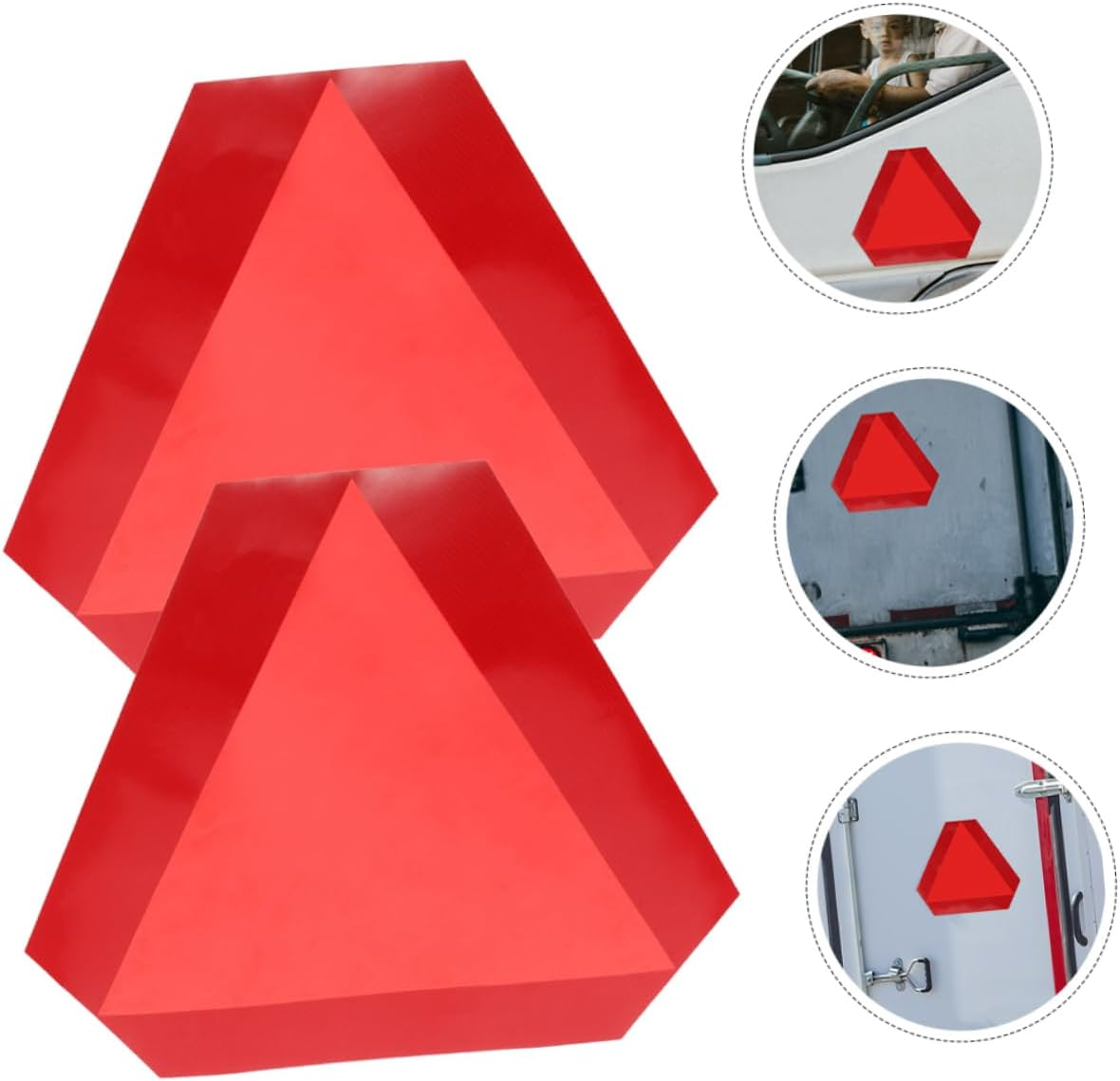 CANIGHT Reflective Slow Moving Sign for Safety Car Triangle Sign Reflective Tape image number 3
