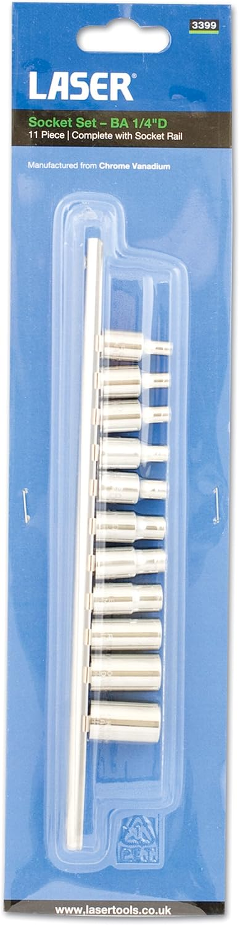 Laser 3399 BA Socket Set 1/4" D 11Pc image number 1