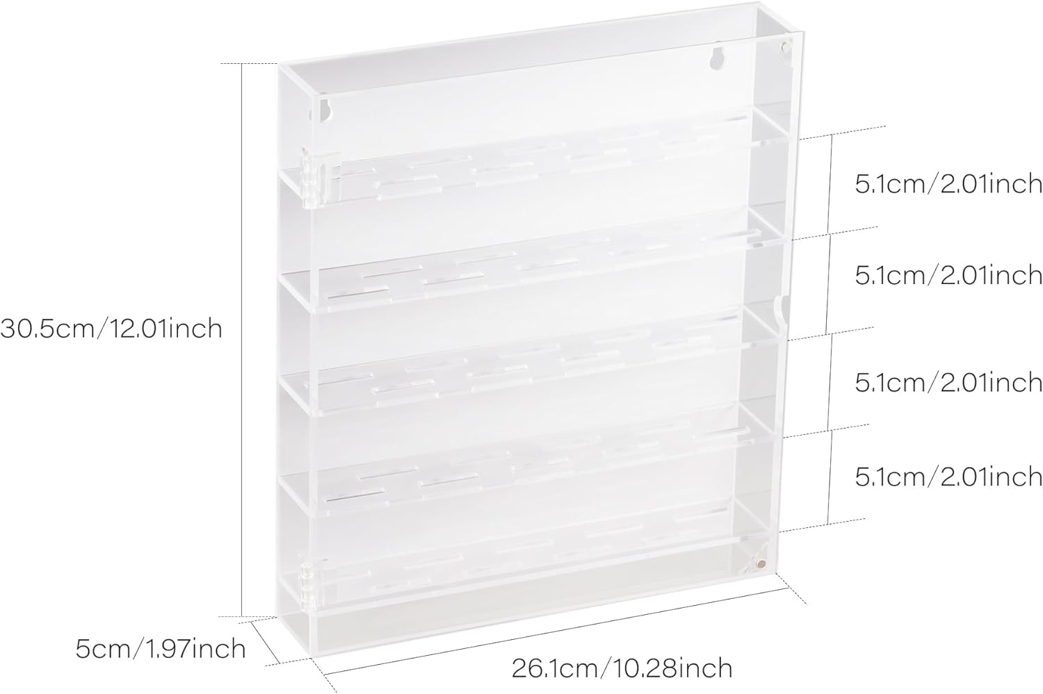 Coin Holder, Challenge Coin Display Box with Removable Shelves and Magnetic Door, Acrylic Challenge Coin Holder, Clear Coin Case Coin Box Fits 45 Military Medals Poker Chip Pins Badges (White) image number 5