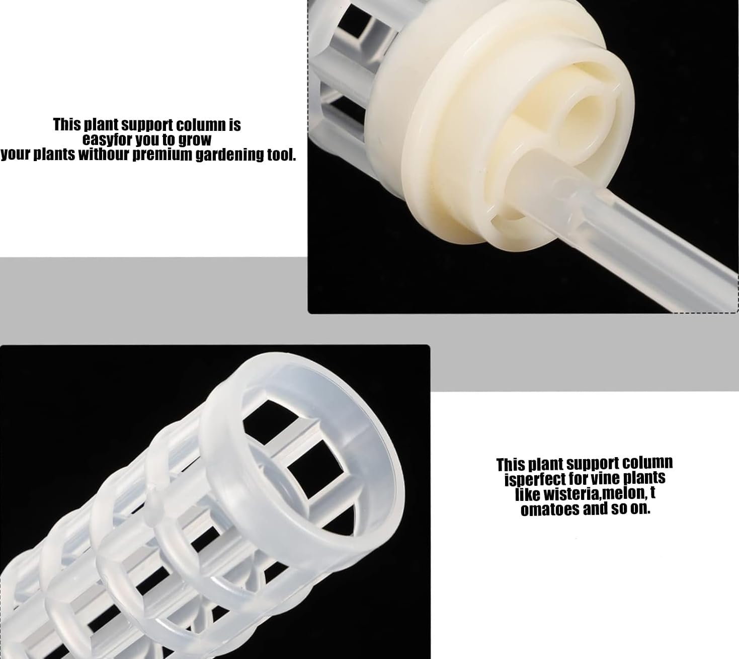 4-Piece Stackable Moss Pole Plant Support with Green Mesh Climbing Stakes for Indoor Plants, Potted Plant Climbing Aid, Moss Pole for Monstera, Ivy, Pothos and Other Climbing Plants image number 2