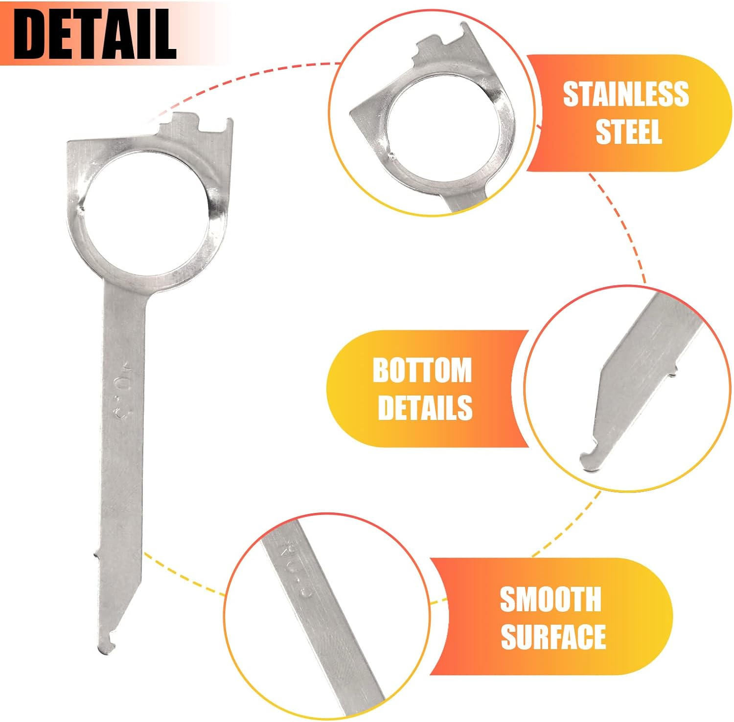 Tanstic 21Pcs Car Radio Removal Tool Kit, Professional Car Stereo CD Player Remover, Universal Radio Removal Keys Tool with Storage Bag for Most Car and Truck image number 5