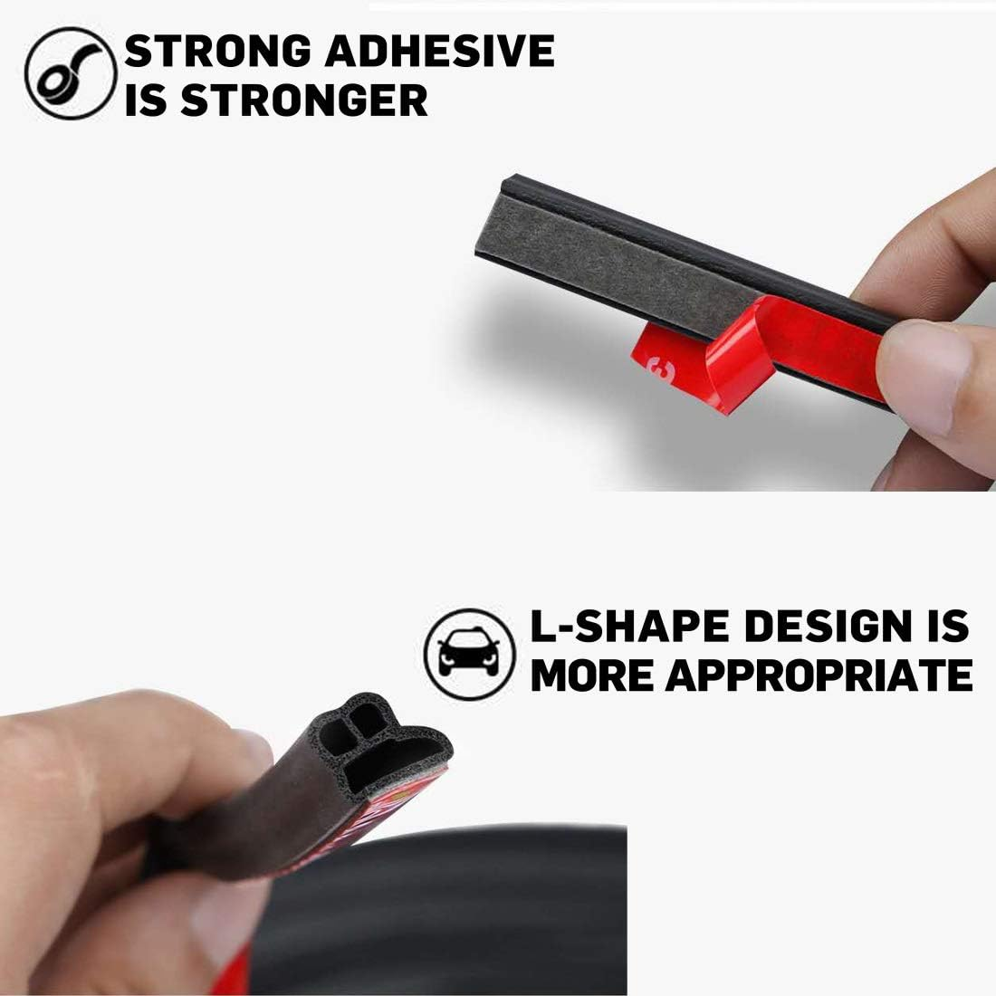 Cloudbuyer Car Weatherstrip Rubber Strip Seal for Automotive Doors Window Engine Cover Sunroofs(L-Shape, 32 Ft) image number 5