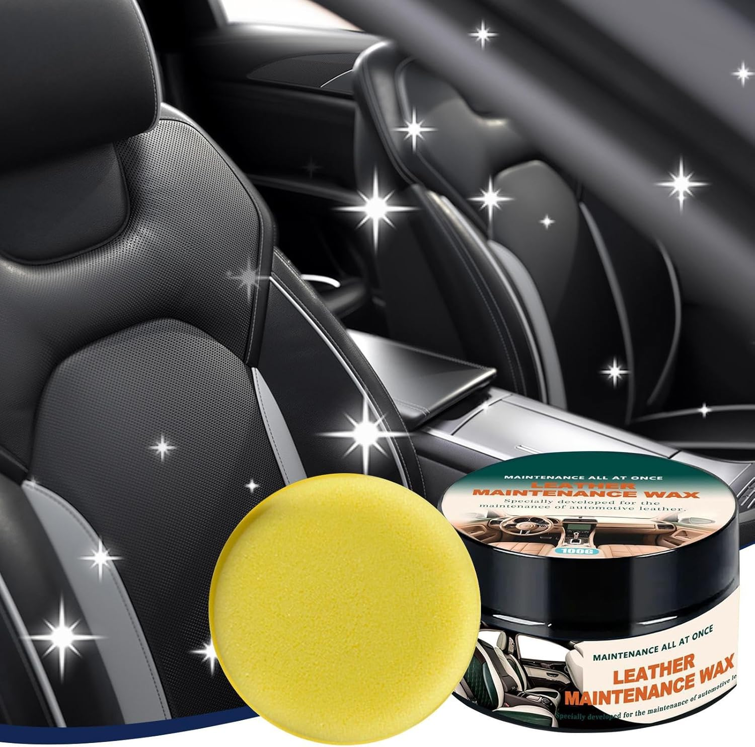 Trim Restorer Automotive - Car Interior Scratch Remover,100G Natural Wax Paste Coating Cleaner Detailing Supplies Safe Long Lasting for Minor Scratch Repair image number 6