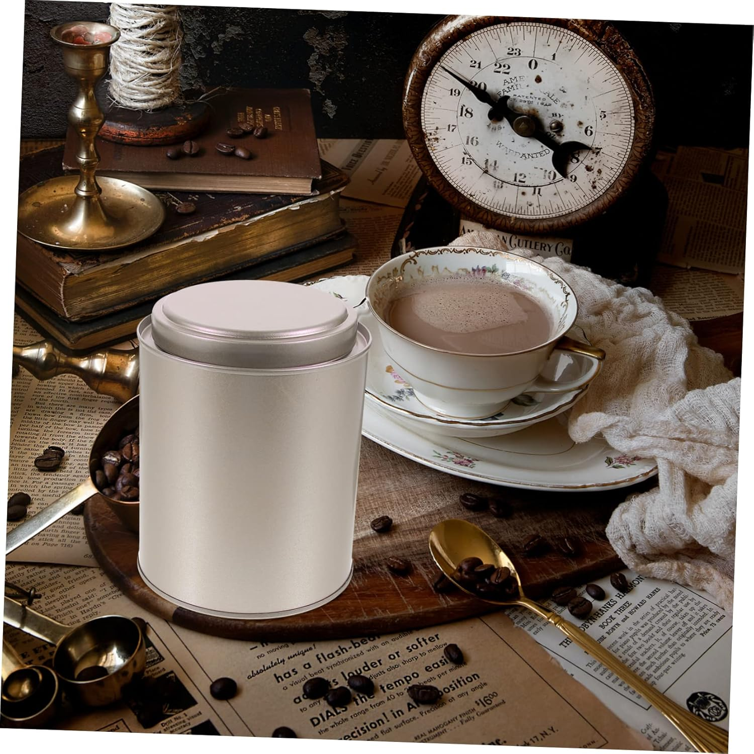BIUDECO Tea Tin Box for Tea Storage Container Sealing Canister Home Organization image number 6