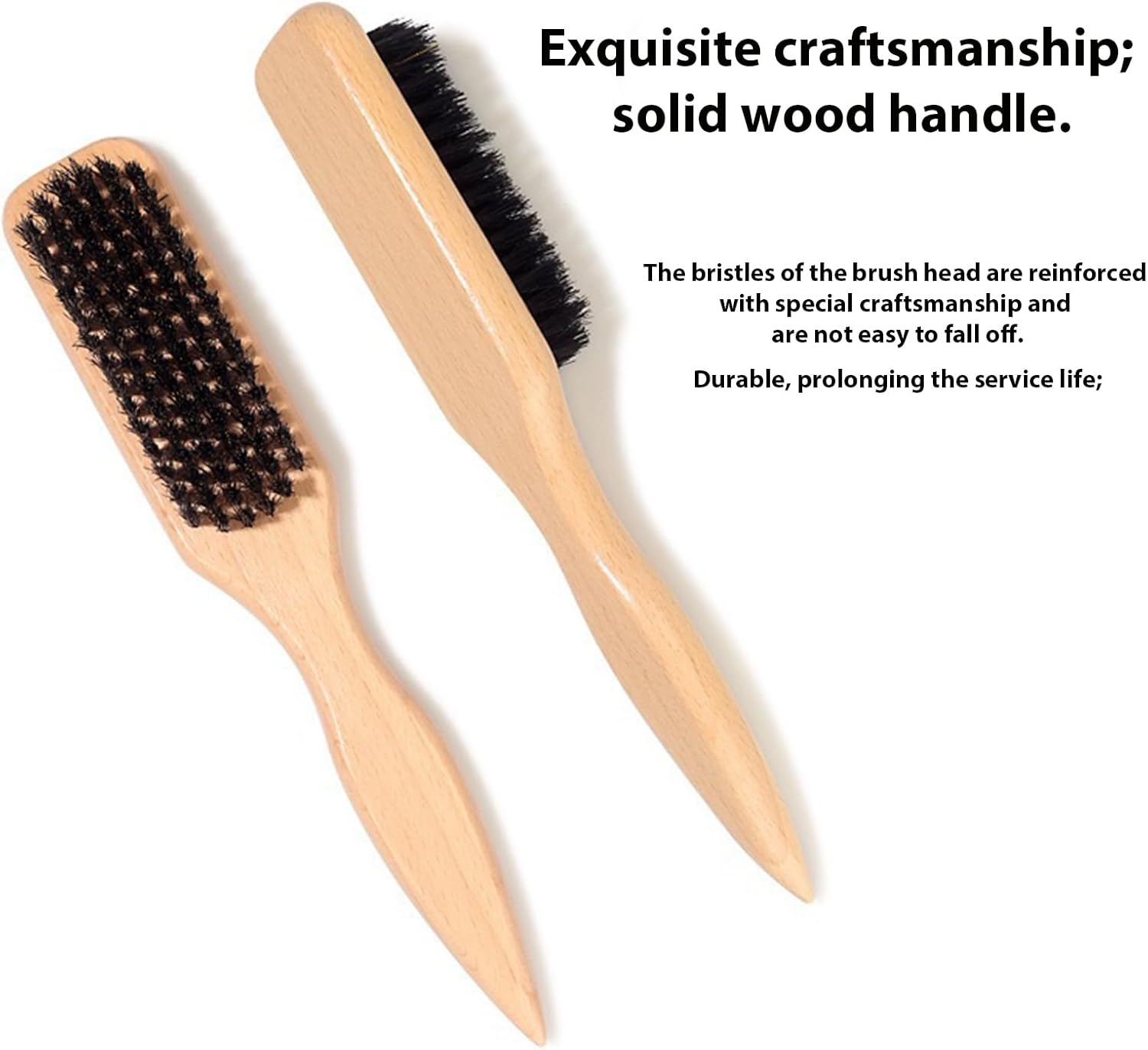 1 Hair Brush, Anti-Static Smooth Back Brush, Natural Boar Bristle Hair Brush, Suitable for Men and Women, Hair and Beard Styling image number 5