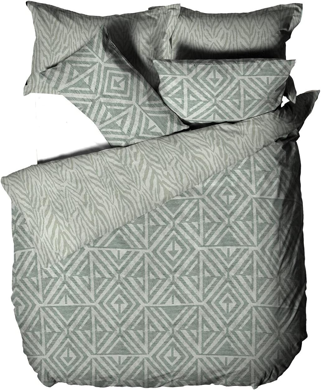 Furn. Tanza Duvet Cover and Pillowcase Set, Terracotta, King