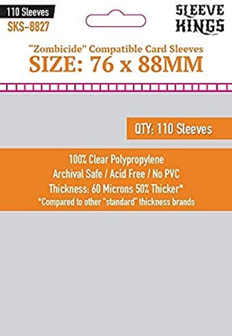 Sleeve Kings Board Game Zombicide Compatible Card Sleeves 110-Piece Pack, 76 Mm X 88 Mm Size